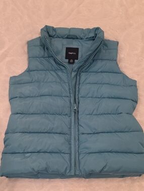 GAP Light Blue Quilted Puffer Vest